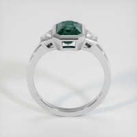 2.52 Ct. Greenish Blue Sapphire Ring, Platinum 950 3