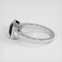 2.52 Ct. Greenish Blue Sapphire Ring, Platinum 950 4