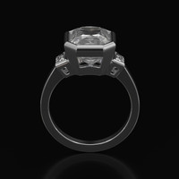 4.80 Ct. White Sapphire Ring, Platinum 950 3