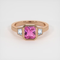 1.23 Ct. Sapphire Ring, 14K Rose Gold 1