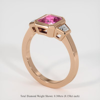 1.23 Ct. Sapphire Ring, 14K Rose Gold 2