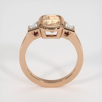 2.08 Ct. Peach Sapphire Ring, 14K Rose Gold 3