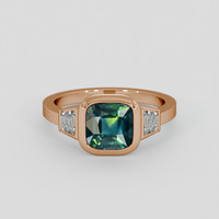 2.07 Ct. Bi Color Sapphire Ring, 14K Rose Gold 1