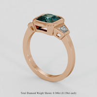 2.07 Ct. Bi Color Sapphire Ring, 14K Rose Gold 2
