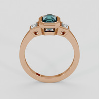 1.58 Ct. Greenish Blue Sapphire Ring, 14K Rose Gold 3