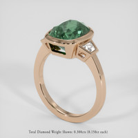 5.92 Ct. Green Sapphire Ring, 14K Rose Gold 2