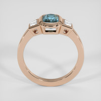 1.11 Ct. Greenish Blue Sapphire Ring, 14K Rose Gold 3