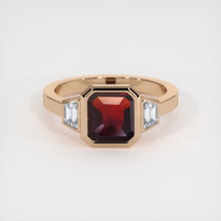 1.52 Ct. Red Garnet Ring, 18K Rose Gold 1
