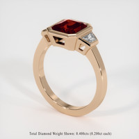 1.52 Ct. Red Garnet Ring, 18K Rose Gold 2