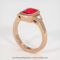 1.91 Ct. Ruby Ring, 18K Rose Gold 2