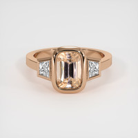 2.08 Ct. Peach Sapphire Ring, 18K Rose Gold 1