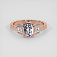 1.08 Ct. Purple Sapphire Ring, 18K Rose Gold 1