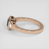 1.11 Ct. Greenish Blue Sapphire Ring, 18K Rose Gold 4