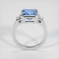 4.06 Ct. Blue Sapphire Ring, 10K White Gold 3