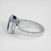4.06 Ct. Blue Sapphire Ring, 10K White Gold 4