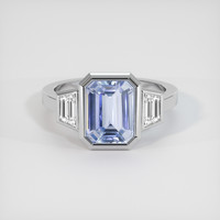 5.01 Ct. Blue Sapphire Ring, 10K White Gold 1