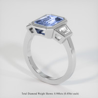 5.01 Ct. Blue Sapphire Ring, 10K White Gold 2