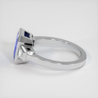 3.44 Ct. Blue Sapphire Ring, 14K White Gold 4