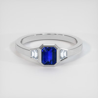 1.01 Ct. Sapphire Ring, 14K White Gold 1