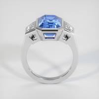 9.97 Ct. Blue Sapphire Ring, 14K White Gold 3