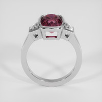 2.77 Ct. Purplish Red Garnet Ring, 14K White Gold 3