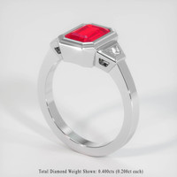 1.91 Ct. Ruby Ring, 14K White Gold 2