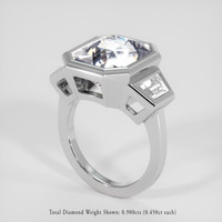 8.03 Ct. White Sapphire Ring, 14K White Gold 2
