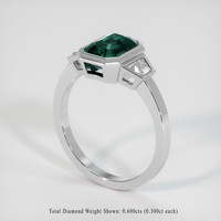 2.52 Ct. Greenish Blue Sapphire Ring, 14K White Gold 2