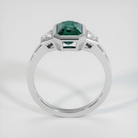 2.52 Ct. Greenish Blue Sapphire Ring, 14K White Gold 3