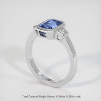 2.67 Ct. Sapphire Ring, 14K White Gold 2