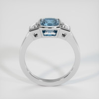 1.59 Ct. Greenish Blue Sapphire Ring, 14K White Gold 3