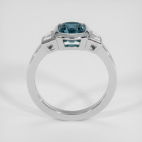 1.49 Ct. Greenish Blue Sapphire Ring, 14K White Gold 3