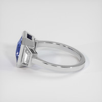 5.12 Ct. Blue Sapphire Ring, 14K White Gold 4