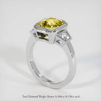 3.21 Ct. Sapphire Ring, 14K White Gold 2