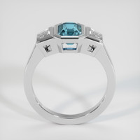 1.50 Ct. Greenish Blue Sapphire Ring, 14K White Gold 3