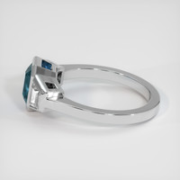 1.50 Ct. Greenish Blue Sapphire Ring, 14K White Gold 4