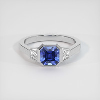 2.19 Ct. Sapphire Ring, 14K White Gold 1