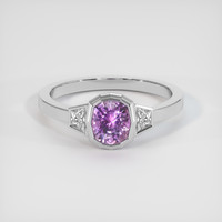 1.10 Ct. Sapphire Ring, 14K White Gold 1