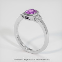 1.10 Ct. Sapphire Ring, 14K White Gold 2