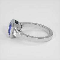 3.02 Ct. Blue Sapphire Ring, 18K White Gold 4