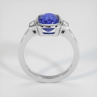 3.54 Ct. Blue Sapphire Ring, 18K White Gold 3