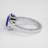 3.54 Ct. Blue Sapphire Ring, 18K White Gold 4
