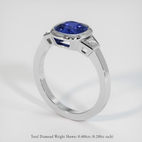 2.41 Ct. Blue Sapphire Ring, 18K White Gold 2