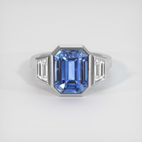 9.97 Ct. Blue Sapphire Ring, 18K White Gold 1