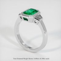 1.60 Ct. Emerald Ring, 18K White Gold 2