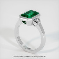 3.79 Ct. Emerald Ring, 18K White Gold 2