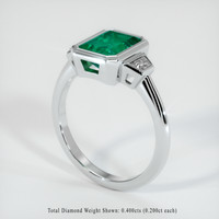 1.55 Ct. Emerald Ring, 18K White Gold 2