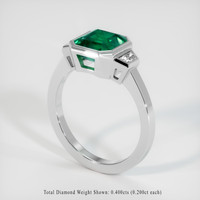 2.07 Ct. Emerald Ring, 18K White Gold 2