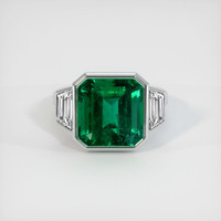 6.64 Ct. Emerald Ring, 18K White Gold 1