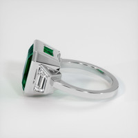 6.64 Ct. Emerald Ring, 18K White Gold 4